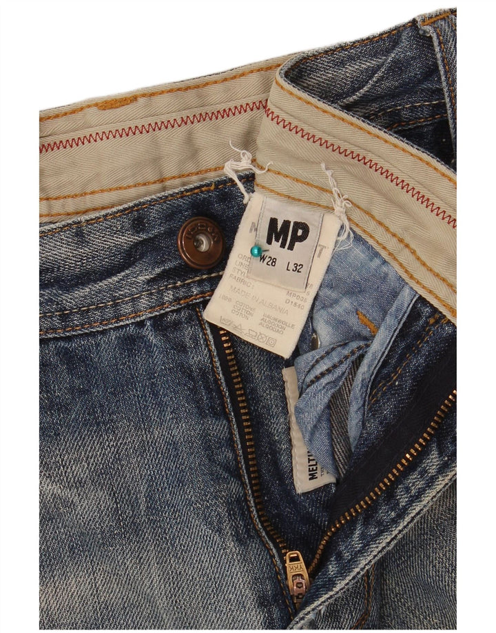 Meltin' Pot Herre Distressed Slim Jeans W28 L32 Blå Bomuld