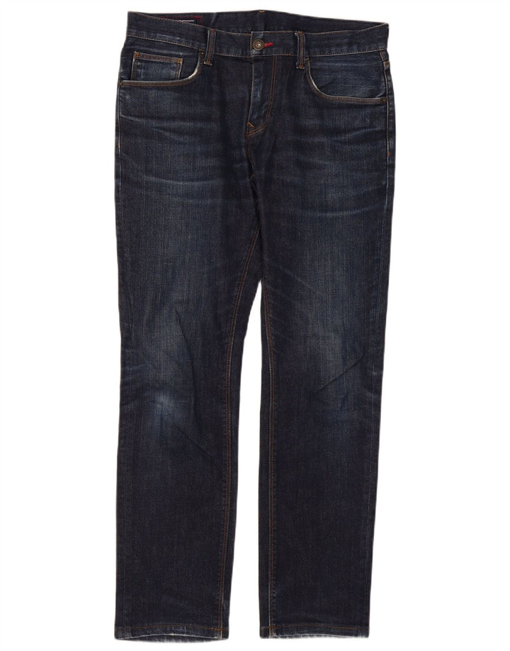 Tommy Hilfiger Herre Slim Jeans W32 L30 Marineblå Bomuld
