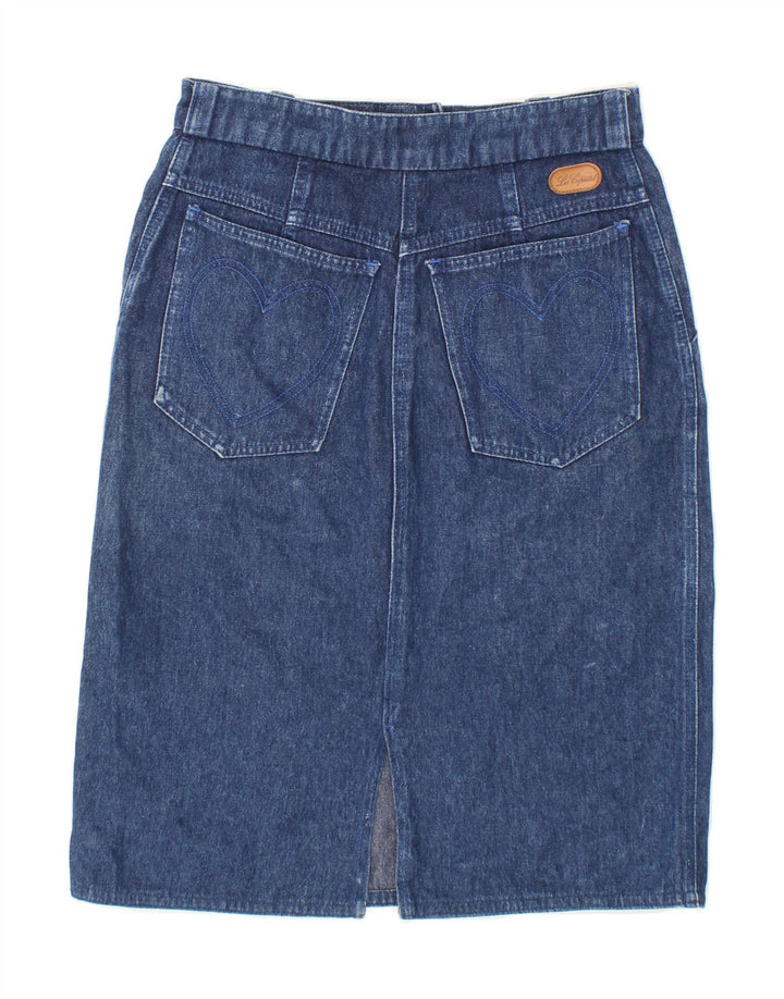 LES COPAINS Womens Denim Skirt W28 Medium Blue Cotton Vintage Les Copains and Second-Hand Les Copains from Messina Hembry 