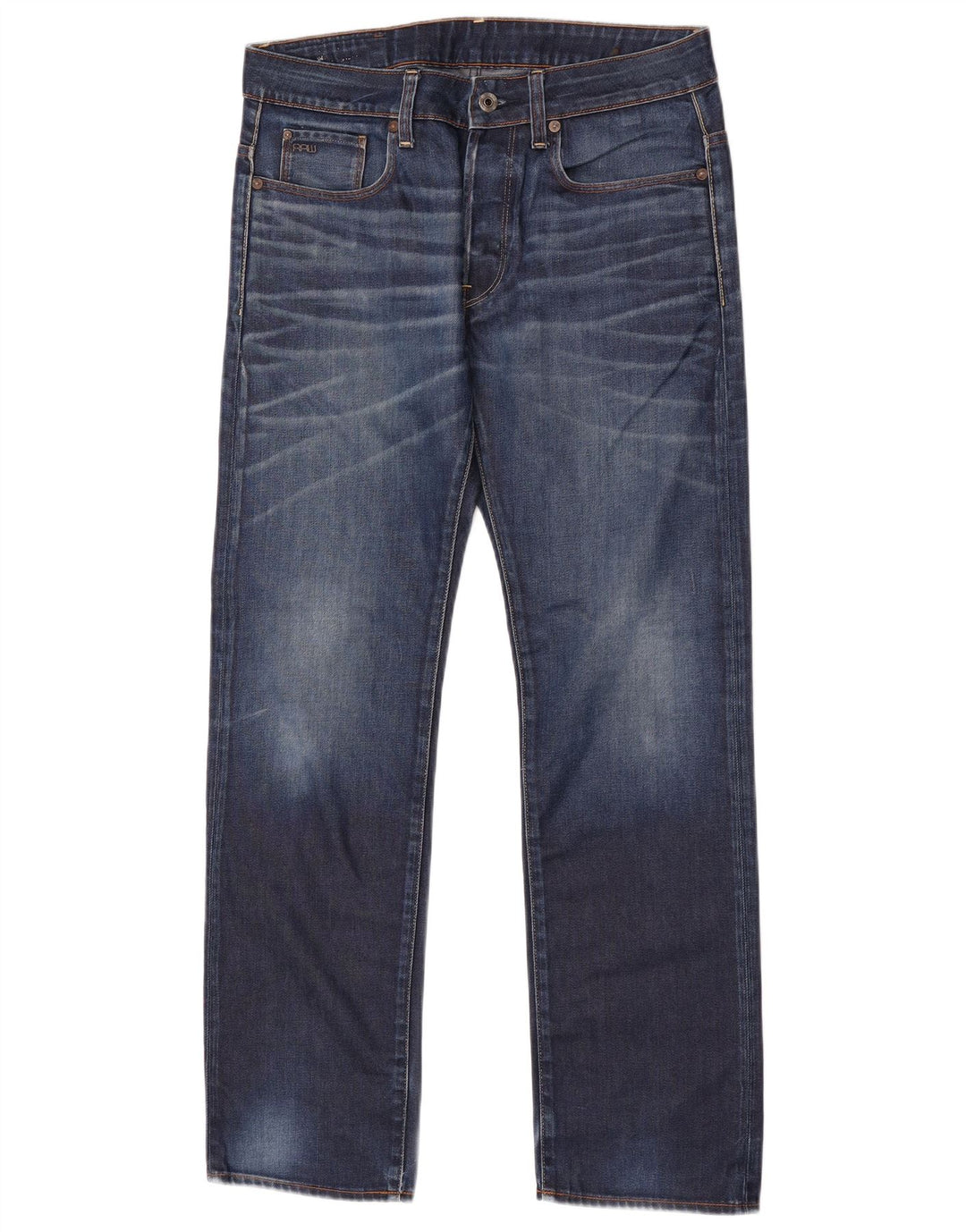 G-Star Herre 3301 Straight Jeans W32 L30 Blå Bomuld