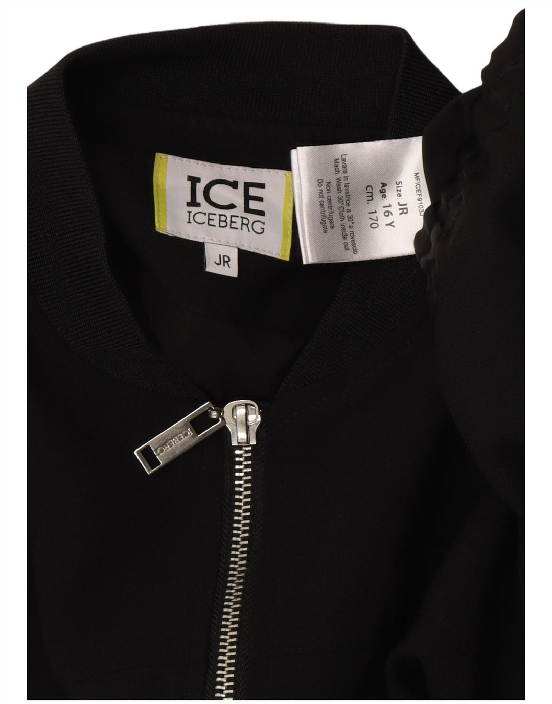Iceberg Girls Junior Bomber Jacket 15-16 år Sort Colourblock Polyester