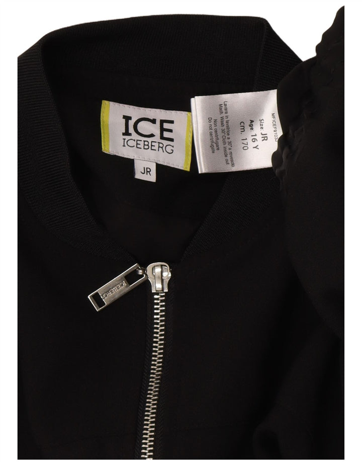 Iceberg Girls Junior Bomber Jacket 15-16 år Sort Colourblock Polyester