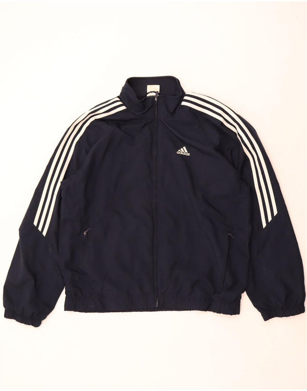Adidas Træningsdragt til mænd Top jakke UK 44/46 XL Navy Blue Polyester