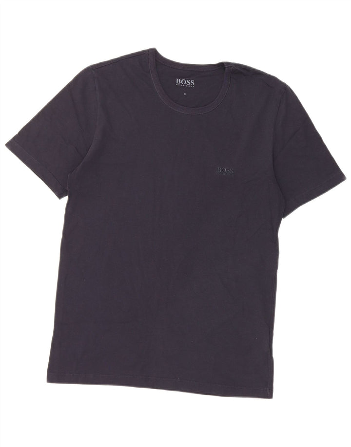 Hugo Boss Herre T-shirt Top Lille marineblå bomuld