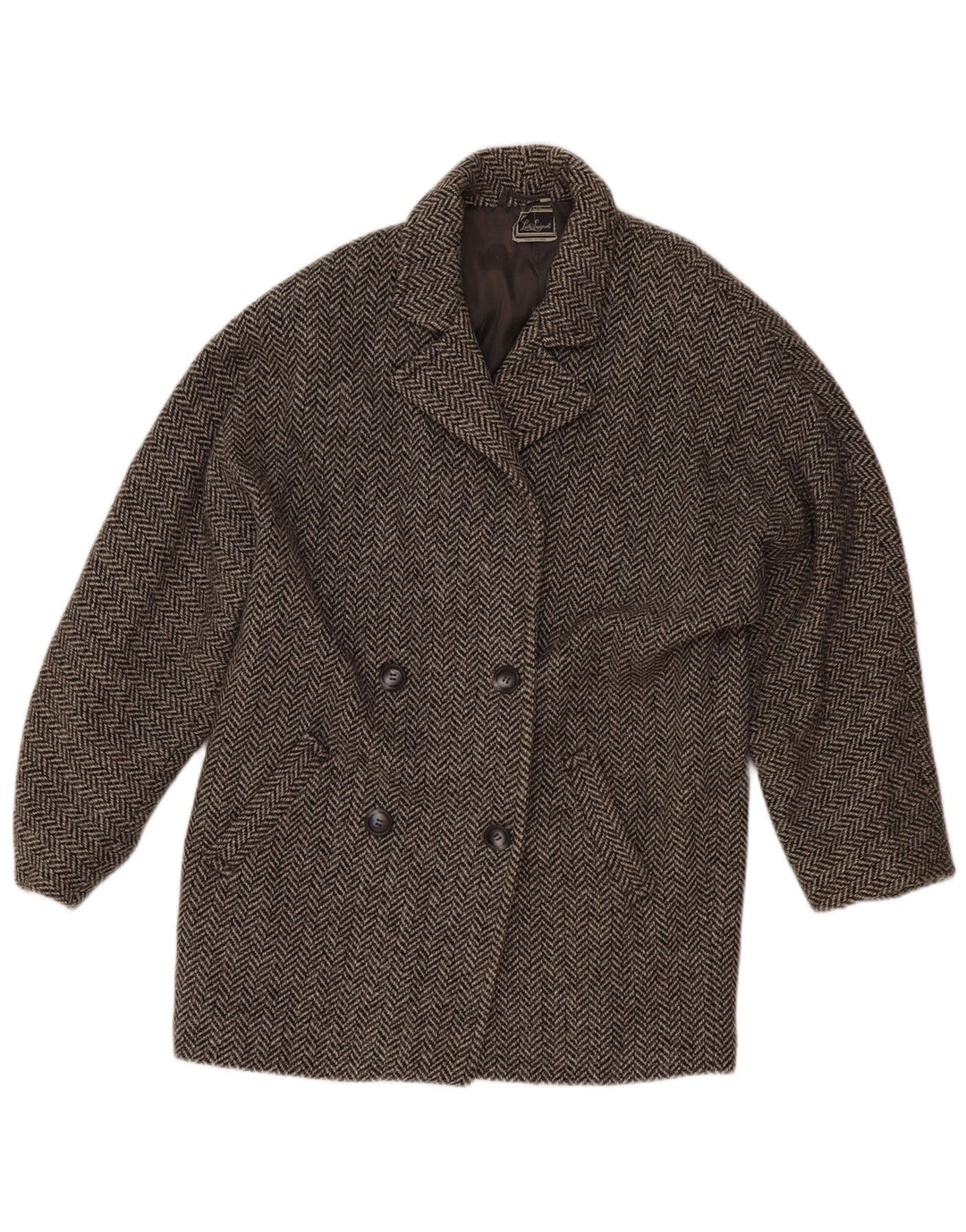 Luisa Spagnoli Dame Blazer Jacket UK 12 Medium Grey Herringbone