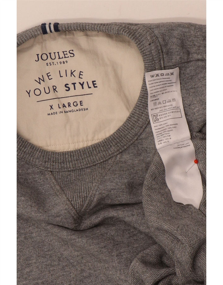 Joules Herre sweatshirt Jumper XL Grå Flecked Bomuld