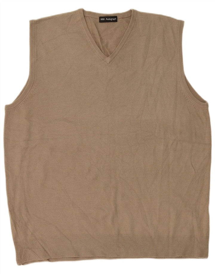 Marks & Spencer Herrevest Tank Top Stor Beige Akryl