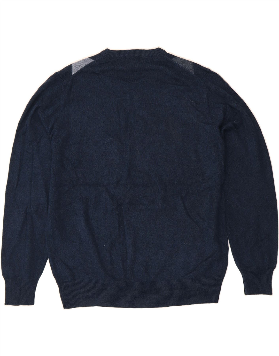 DOCKERS Mens Crew Neck Jumper Sweater Large Navy Blue Argyle/Diamond Vintage Dockers and Second-Hand Dockers from Messina Hembry 