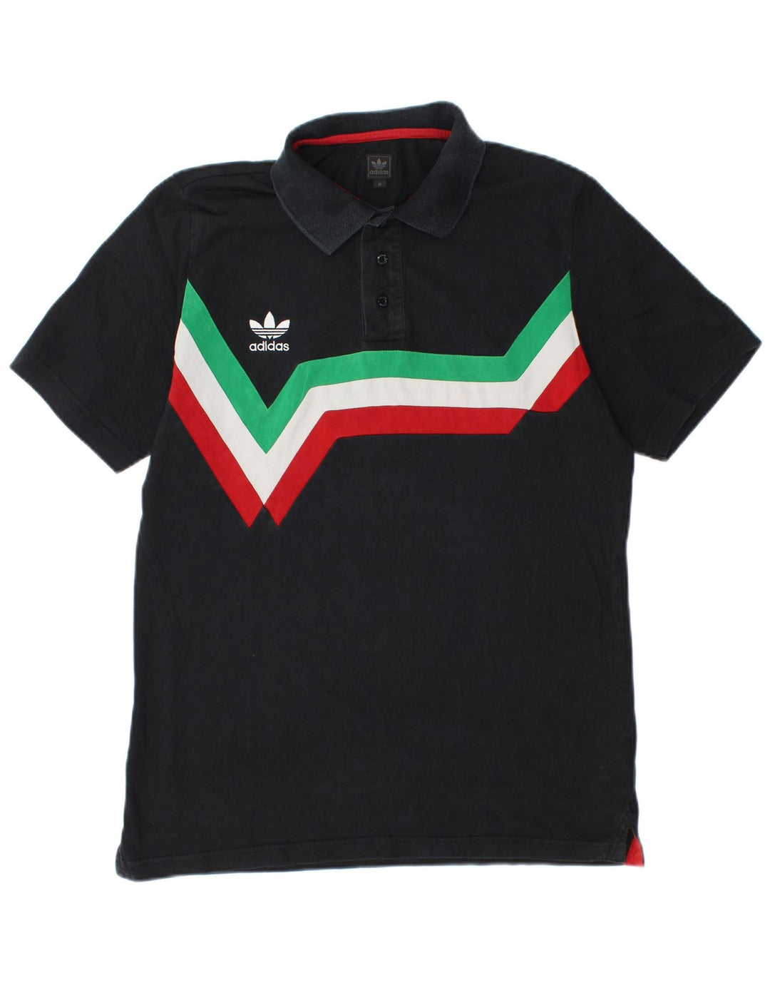 Adidas Poloshirt til mænd Medium Sort Colourblock Bomuld