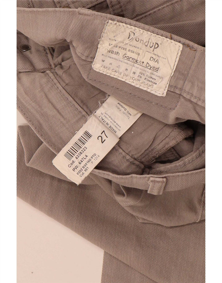 Dondup Dame Crop Slim Jeans W27 L26 Grå Bomuld