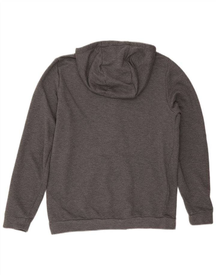 Nike Herre Dri Fit Standard Fit Hættetrøje med lynlås mellemgrå polyester