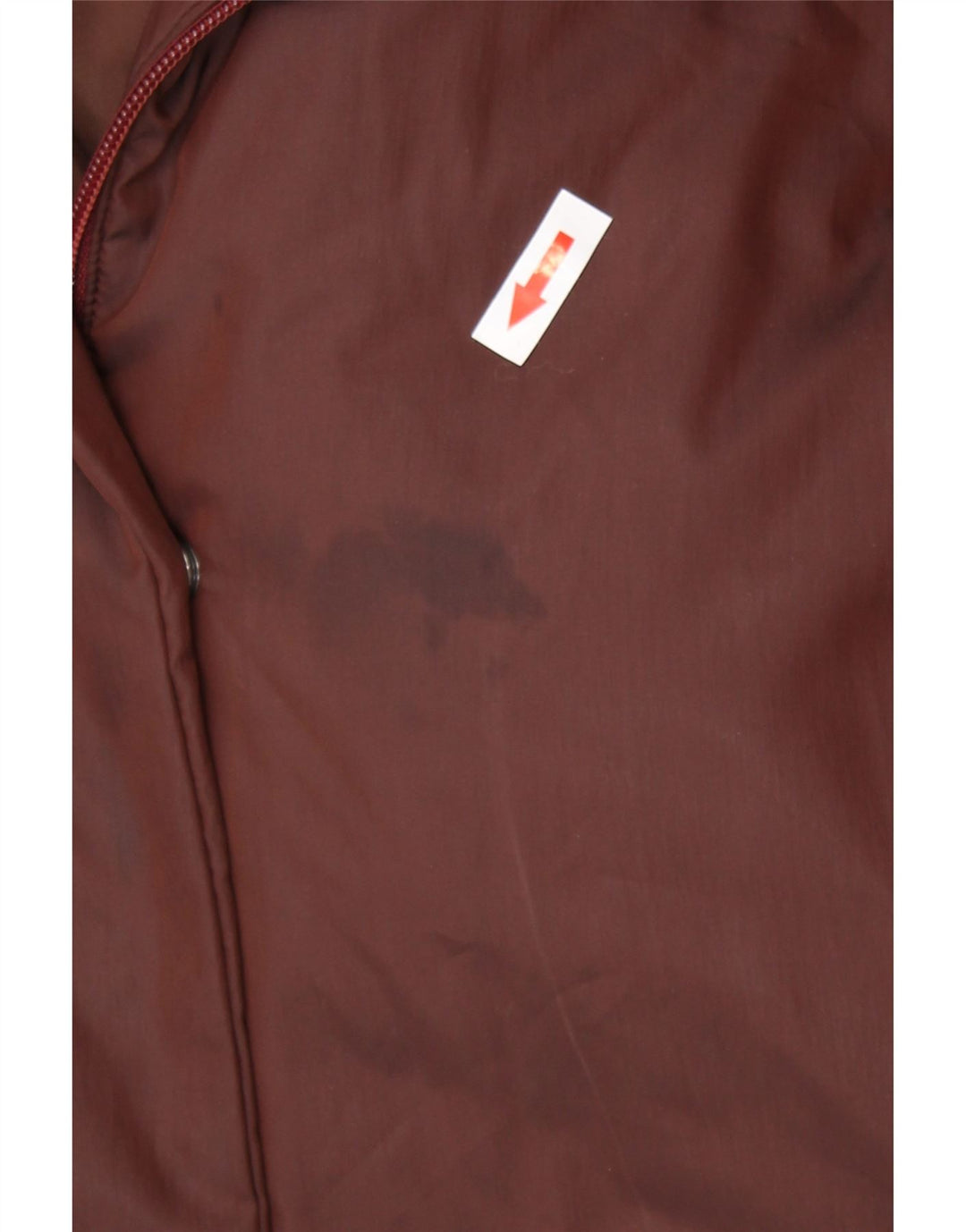 Trussardi Dame Hætte Overfrakke IT 46 Large Burgundy Polyester