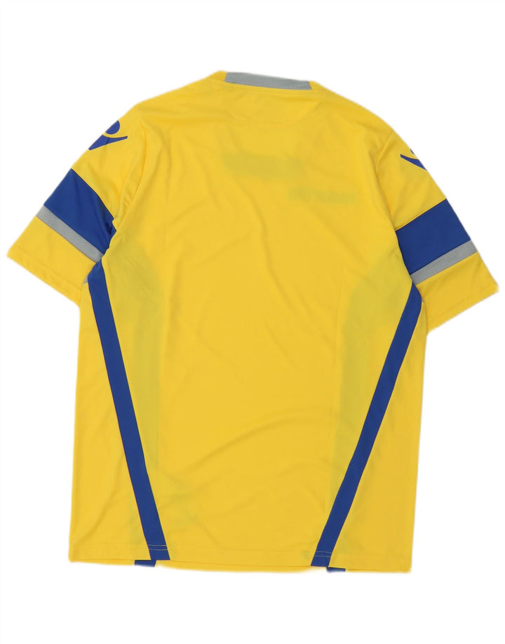 Macron Herre grafisk T-shirt Top Medium Gul Colourblock Polyester
