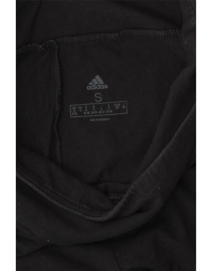 Adidas Dame Grafiske Leggings UK 8/10 Small Black Bomuld
