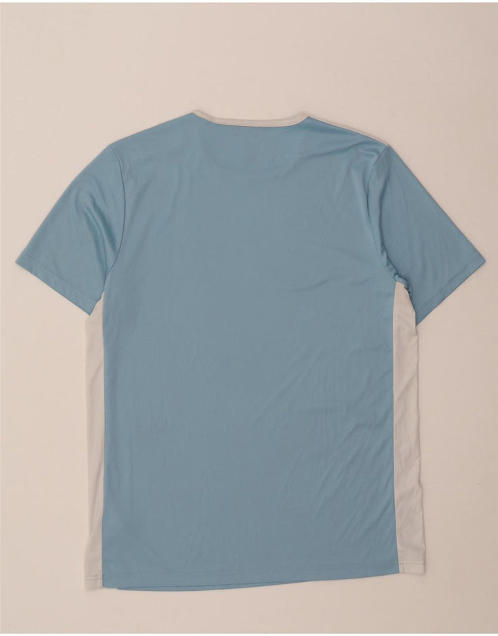Adidas Herre Climalite T-Shirt Top Stor Blå Colourblock Polyester