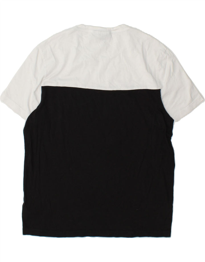 MICHAEL KORS Mens T-Shirt Top Medium Black Colourblock Cotton Vintage Michael Kors and Second-Hand Michael Kors from Messina Hembry 