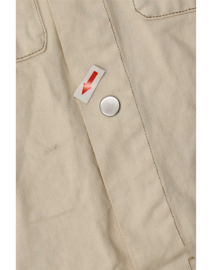 Zara Herre denimjakke UK 38 Medium Off White Bomuld