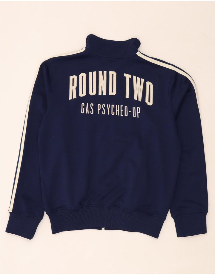 Gas Herre grafisk træningsdragt topjakke XL marineblå polyester