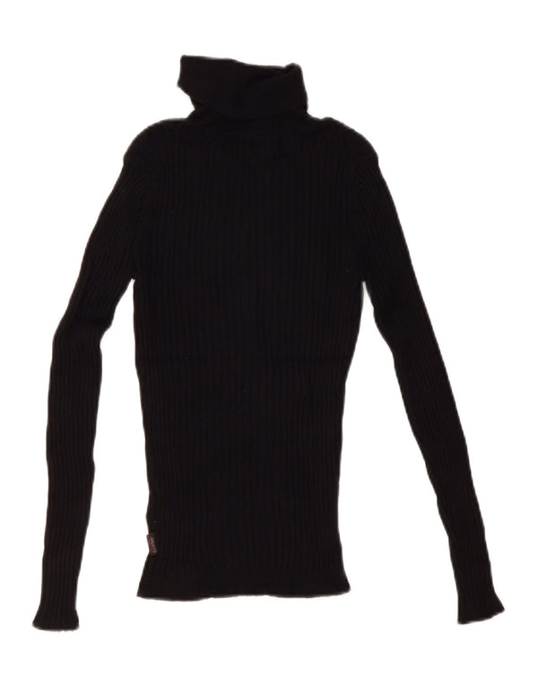 Musto Dame Rullehals Sweater UK 12 Medium Sort Viscose