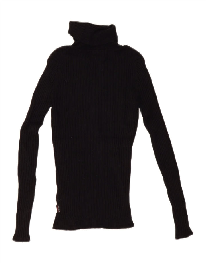 Musto Dame Rullehals Sweater UK 12 Medium Sort Viscose