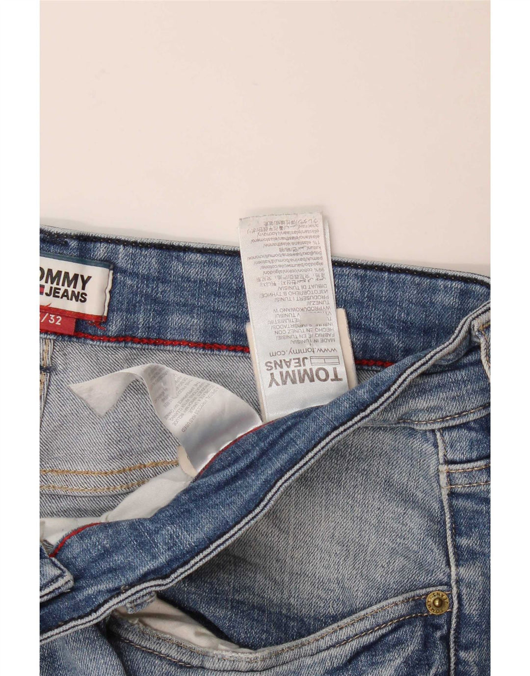 Tommy Hilfiger Herre Thavar Slim Denim Shorts W33 Medium Blue Cotton