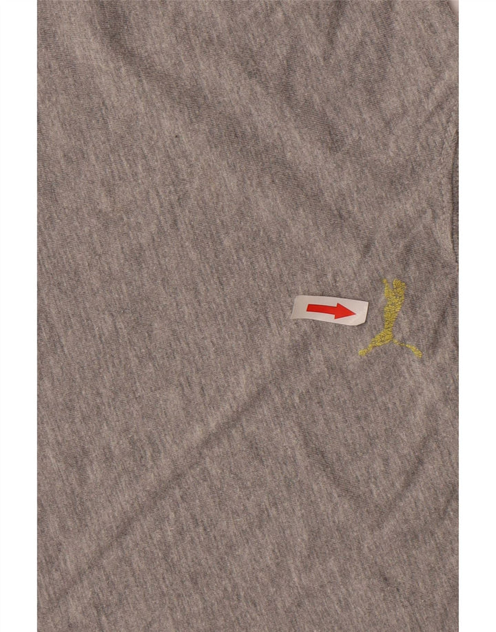 Puma Boys Graphic T-Shirt Top 9-10 Years Medium Grey Cotton
