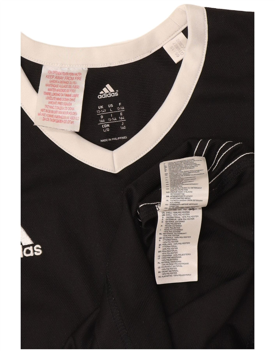Adidas Pigevest Top 13-14 År Sort Polyester
