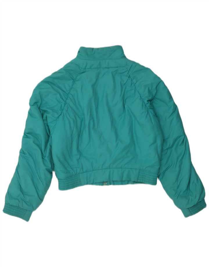 Sergio Tacchini Dame Loose Fit Crop Polstret Jakke IT 42 Medium Turkis