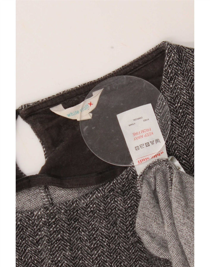 White Stuff Womens 3/4-ærmet Shift Dress UK 16 Large Grey Herringbone