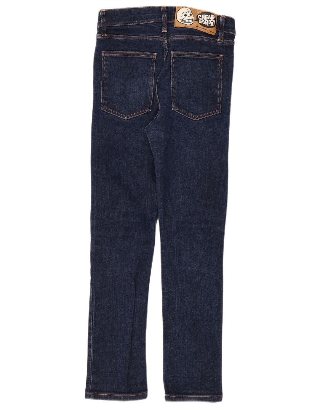 BILLIG MANDAG Dame Skinny Jeans W33 L28 Marineblå Bomuld