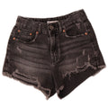 Zara Girls Distressed Denim Shorts 11-12 år W26 Grå