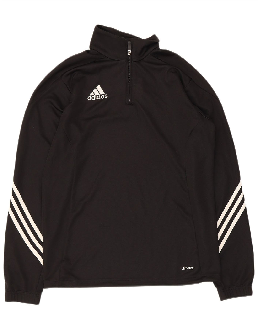 Adidas Herre Climalite Pullover med lynlås-hals Træningsdragt Top Medium Sort