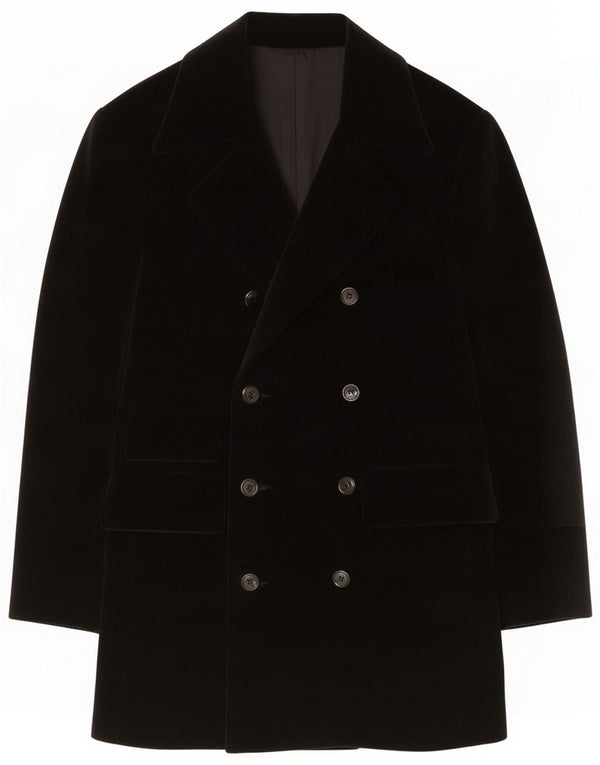 Imperial Mens Velvet Double Breasted Blazer Jacket UK 38 Medium Black