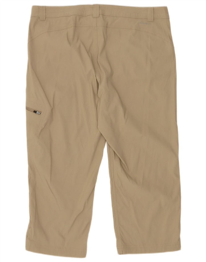 Eddie Bauer Dame Cargo Capri Bukser US 12 Large W34 L20 Beige Nylon