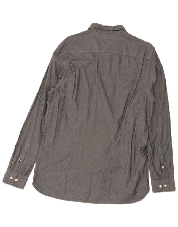 Tommy Hilfiger Herre Slim Fit Shirt XL Grå Bomuld