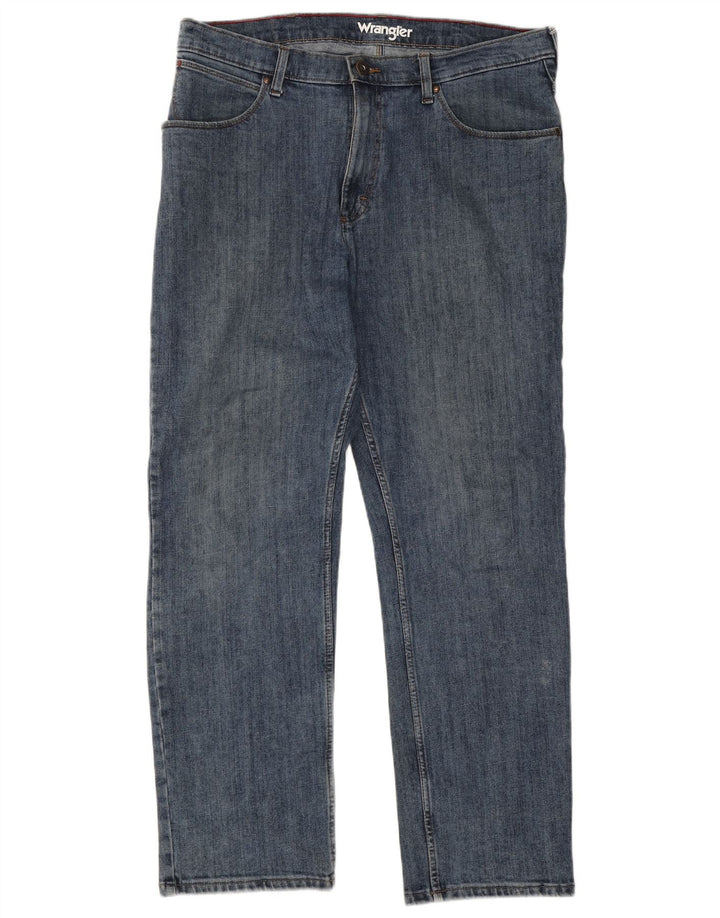 Wrangler Straight Jeans til mænd W36 L30 blå bomuld