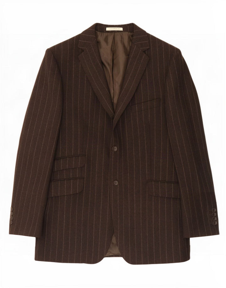 Crew Clothing Herre 2-knaps blazerjakke UK 44 2XL Brun nålestribe