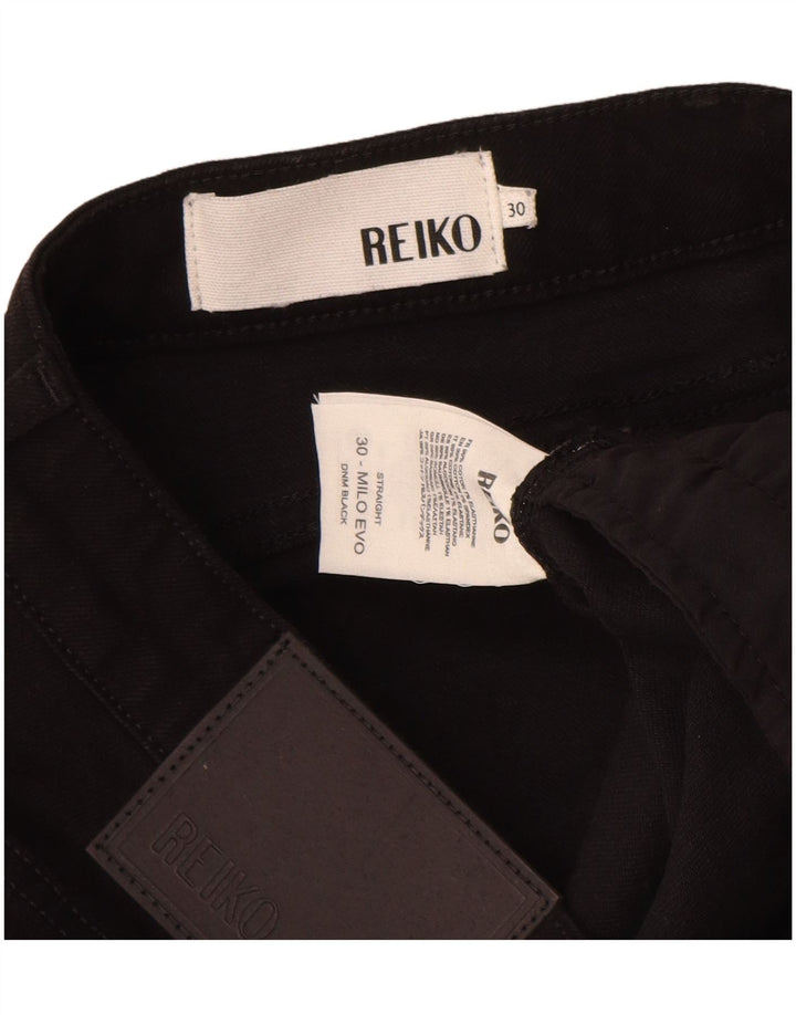 Reiko lige jeans til kvinder W30 L29 sort bomuld