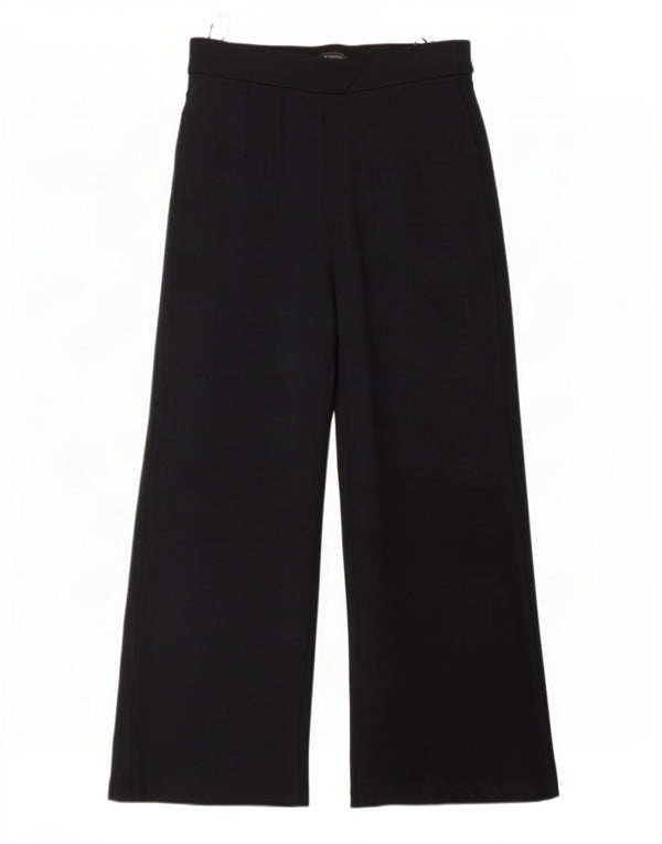 Marks & Spencer Dame Cropped Trousers UK 12 Medium W32 L26 Navy Blue