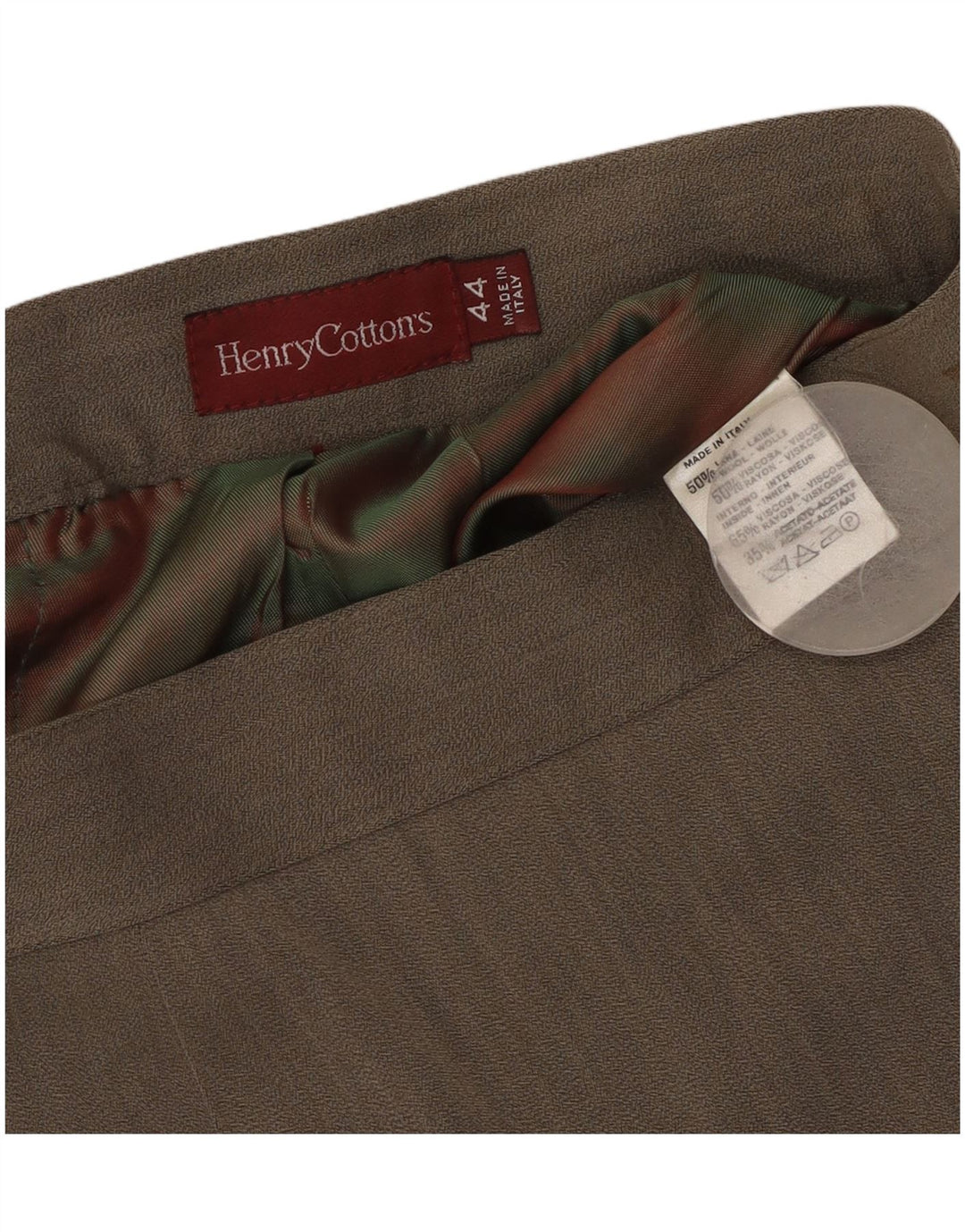 HENRY COTTONS Dame Pencil Skirt IT 44 Medium W28 Grå Uld