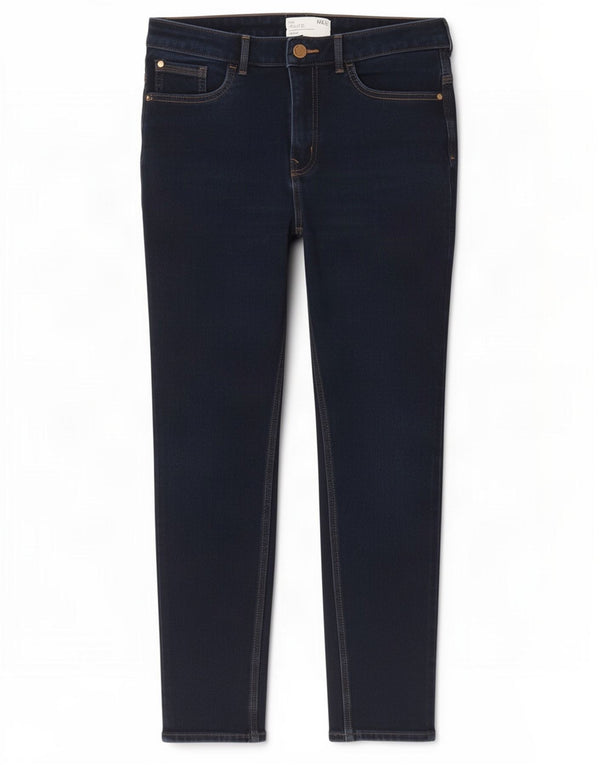 Marks & Spencer Dame Ivy Crop Skinny Jeans UK 12 Medium W30 L25 Navy Blue