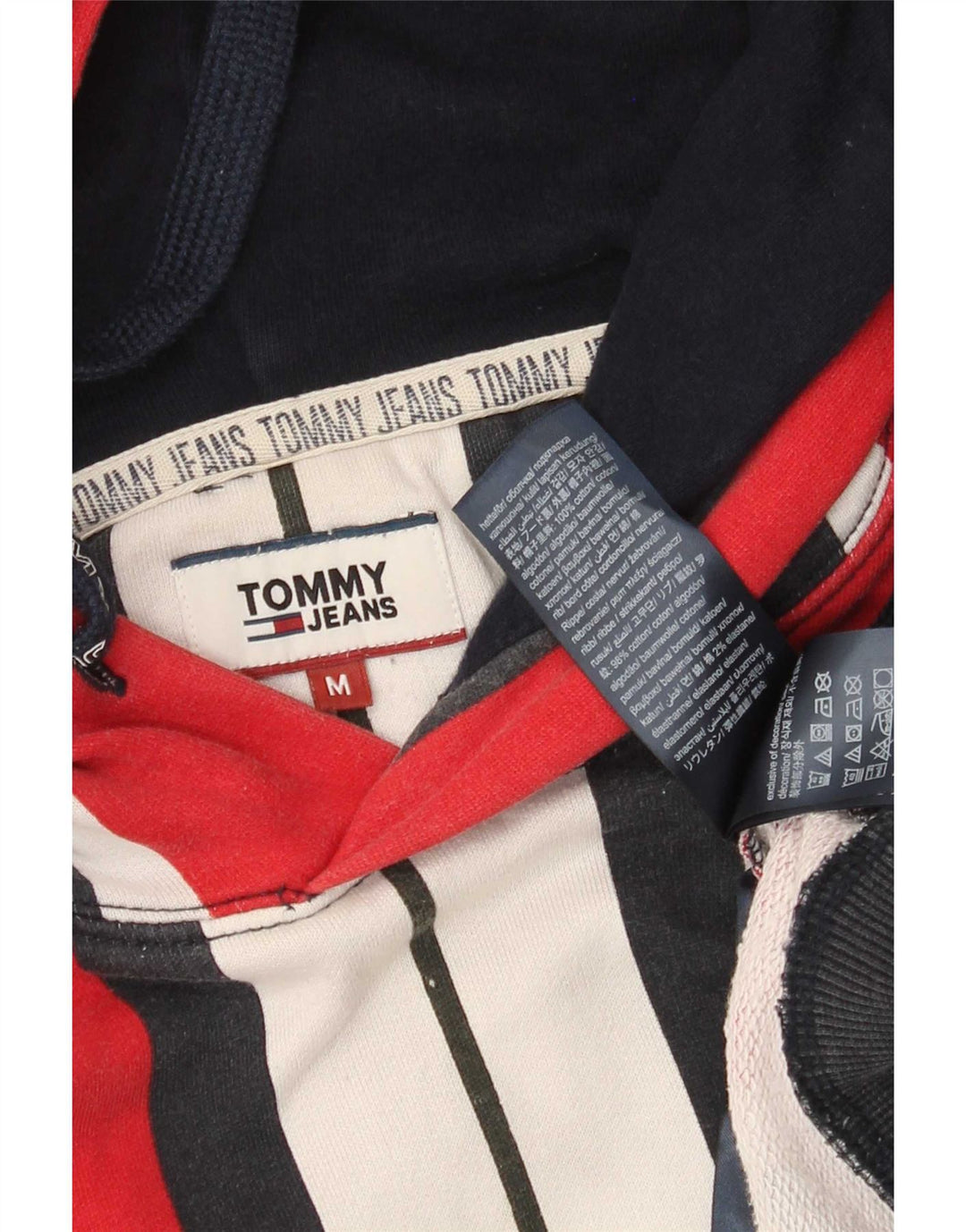 Tommy Hilfiger Herre hættetrøje Jumper Medium Flerfarvet Stribet Bomuld
