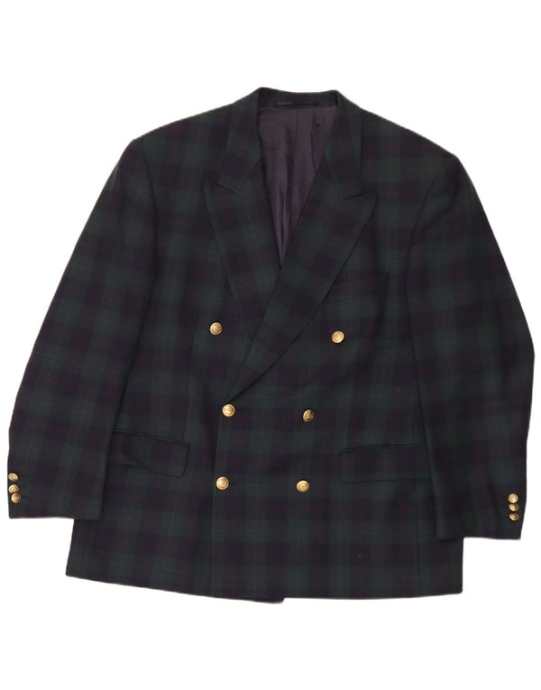 Baumler Herre Dobbeltradet Blazer Jacket UK 40 Large Green Check
