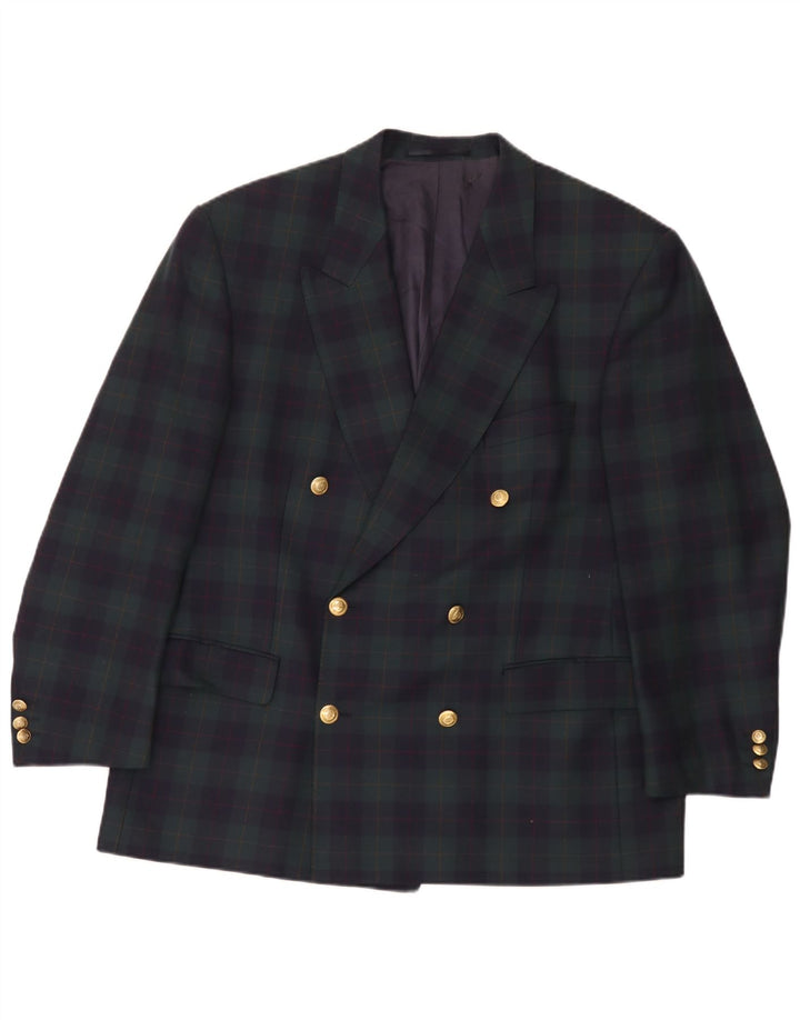 Baumler Herre Dobbeltradet Blazer Jacket UK 40 Large Green Check