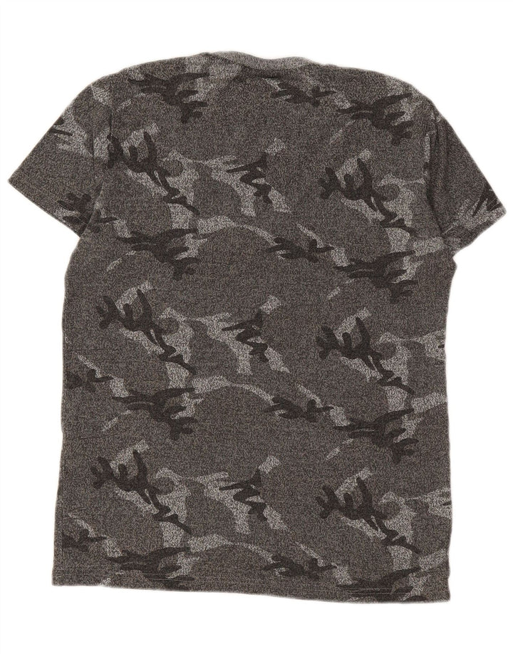 SUPERDRY Herre grafisk T-shirt Top Lille grå Camouflage Bomuld
