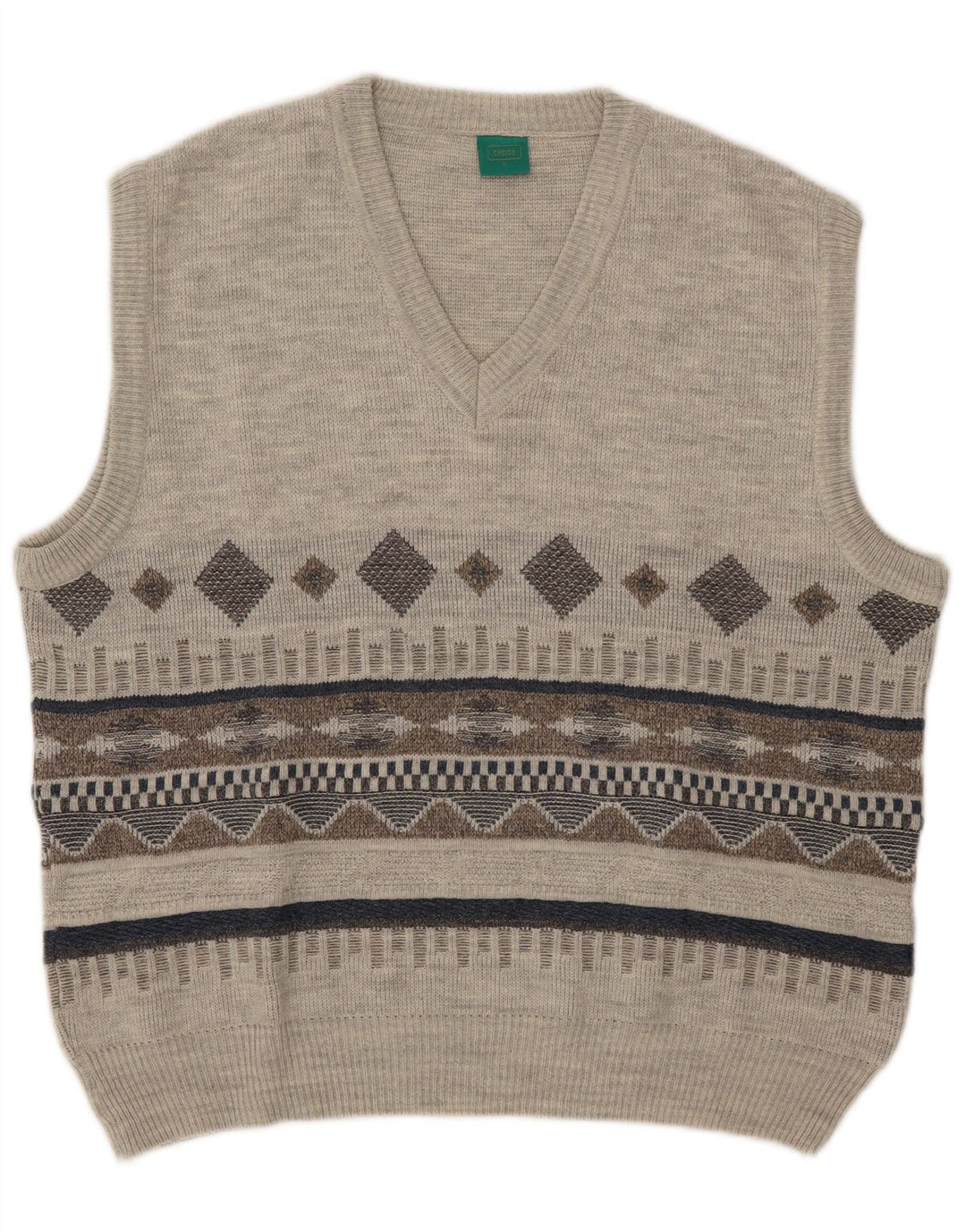 C&A Herre Canda Vest Tank Top Stor Grå Geometrisk Akryl