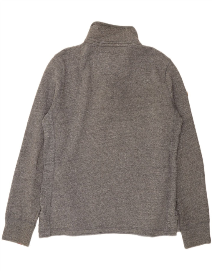 Superdry Sweatshirt med knaphals til mænd Medium Grå Flecked Bomuld