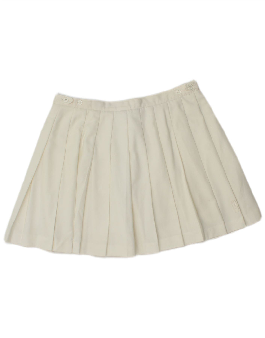 Elho Womens Plisseret mininederdel IT 44 Medium W30 Hvid Polyester