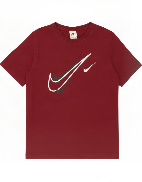 Nike drenge grafisk t-shirt top 13-14 år XL Bourgogne bomuld