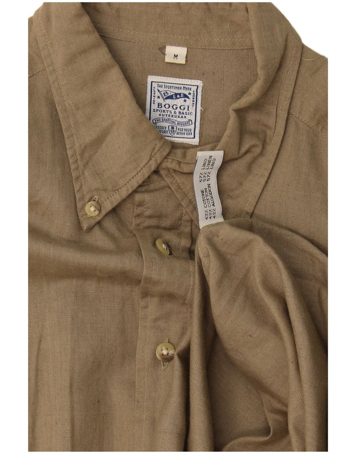 Boggi Herreskjorte Medium Khaki Bomuld